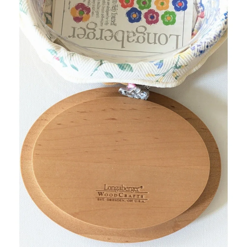 Longaberger 2003 Horizon Of Hope American Cancer Society Basket Set Lid
